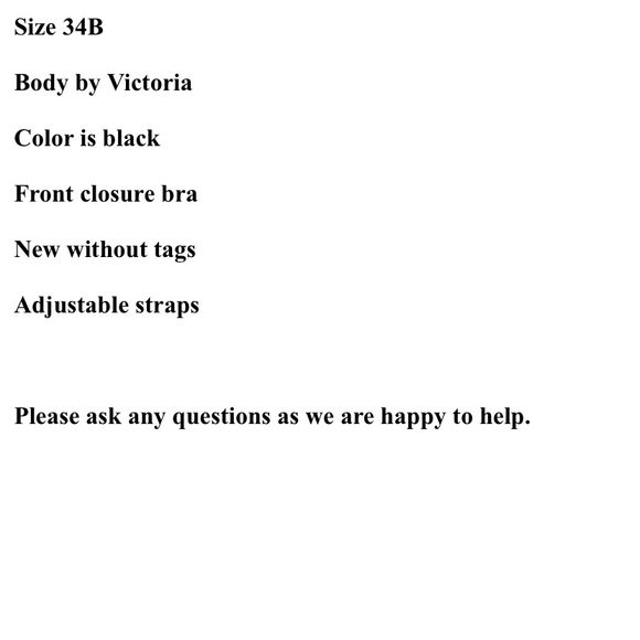 Victoria’s Secret bra body by Victoria perfect coverage black 34B front closure - Picture 15 of 15